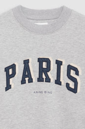 ANINE BING Tyler Sweatshirt Paris - Heather Grey - Detail View