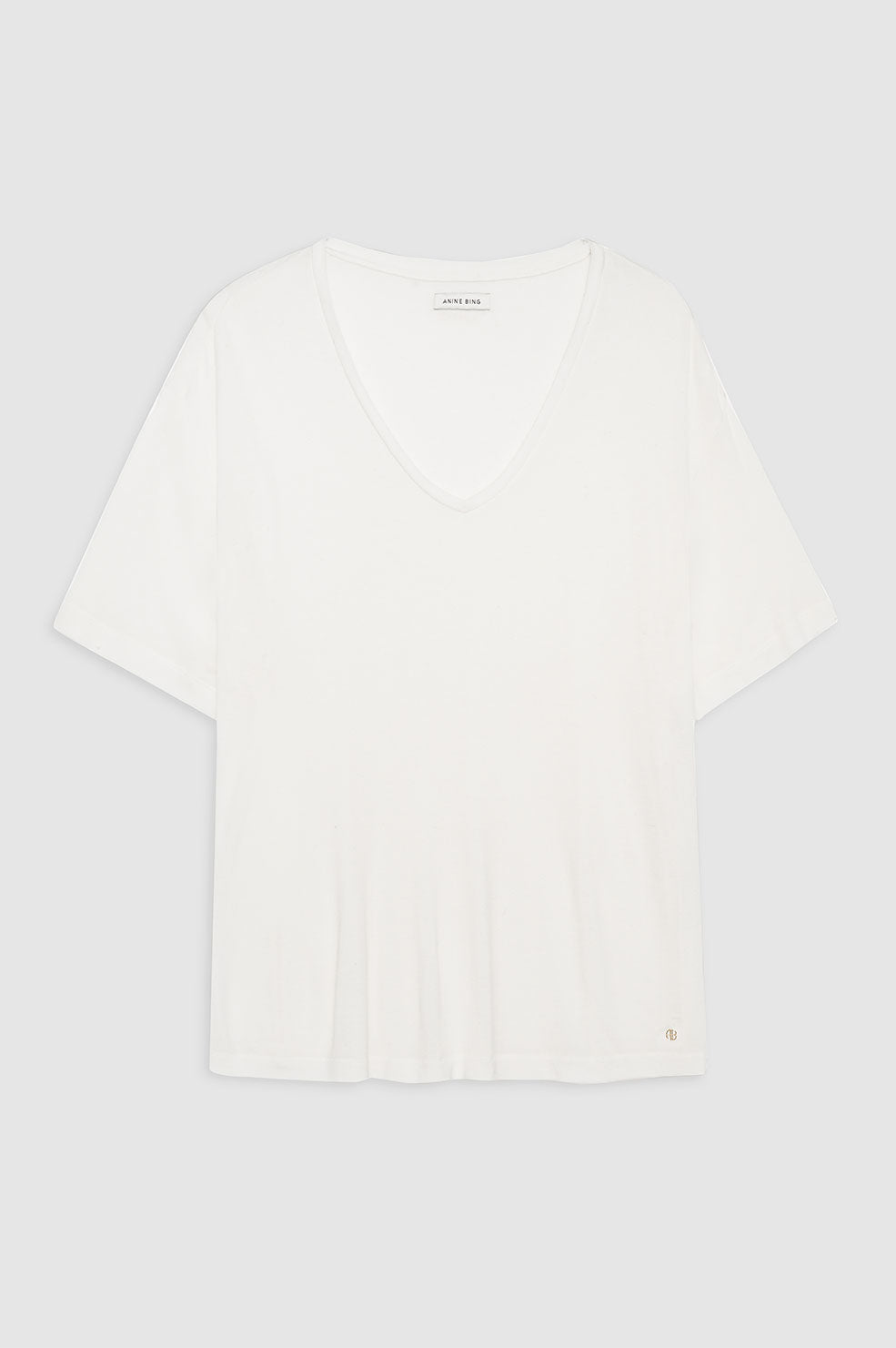 ANINE BING Vale Tee - Off White - Front View