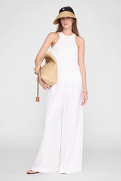 ANINE BING Venus Visor - Natural - on model front