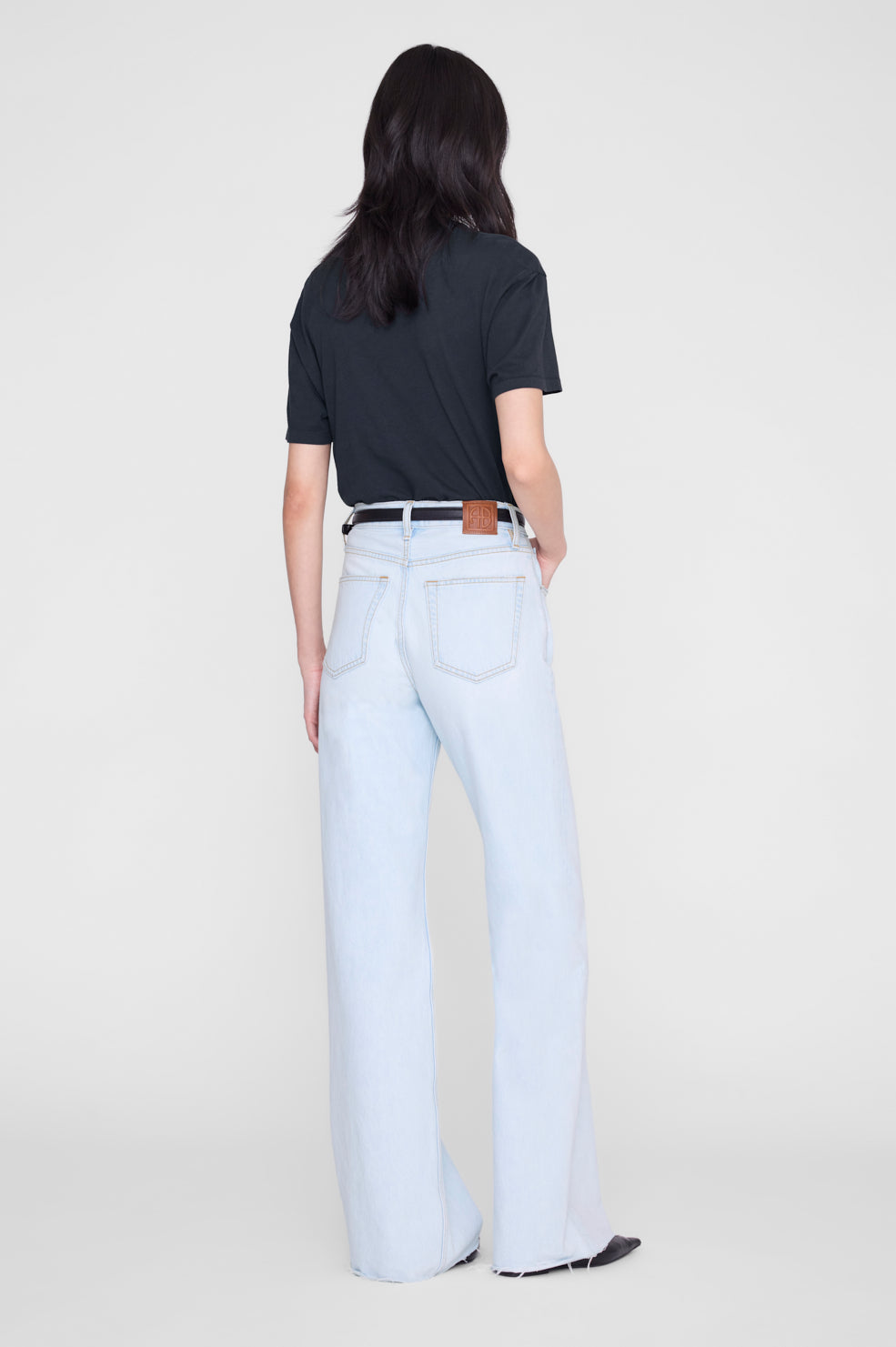 ANINE BING Wagner Tee Tiger - Vintage Black - on model back