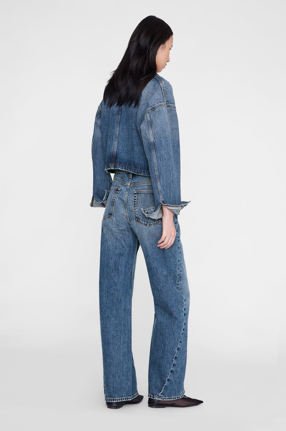ANINE BING Yuma Jacket - Cabana Blue - on model back