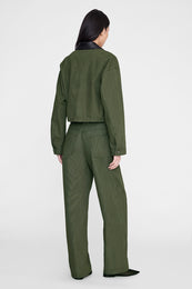ANINE BING Yuma Jacket - Army Green - front view - on model back