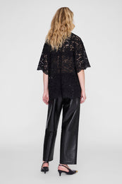 ANINE BING Zeina Top - Black Lace - on model back