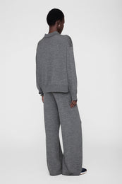 ANINE BING Adley Pant - Medium Heather Grey - on model back