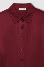 ANINE BING Amanda Shirt - Cabernet - Detail View