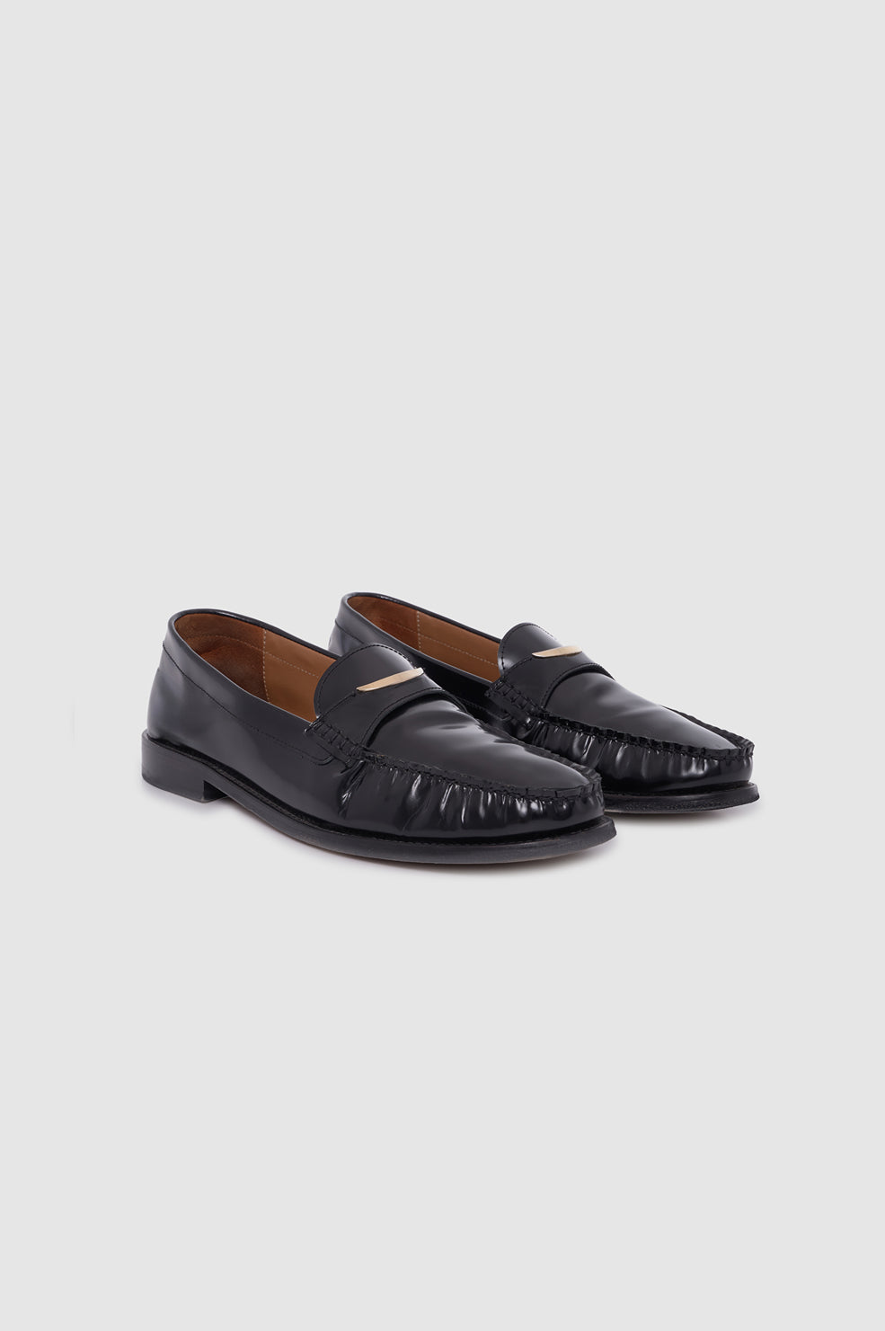 ANINE BING Amoc Loafer - Black - pair front view