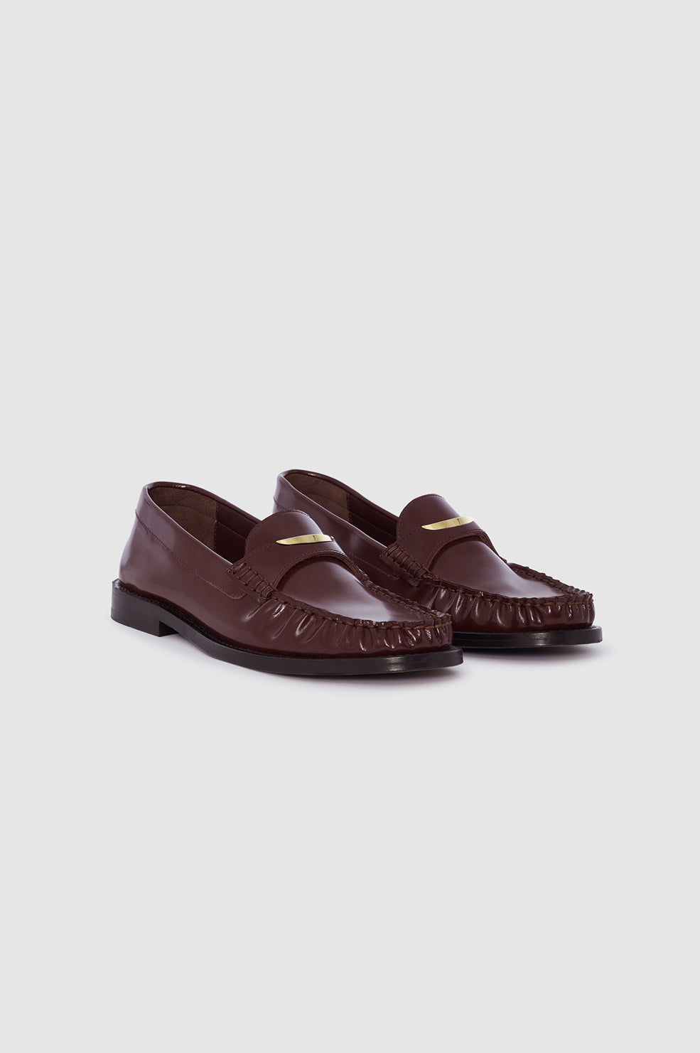 ANINE BING Amoc Loafer - Fig - pair side view