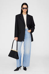 ANINE BING Anine Bag - Black Embossed - On Model View 