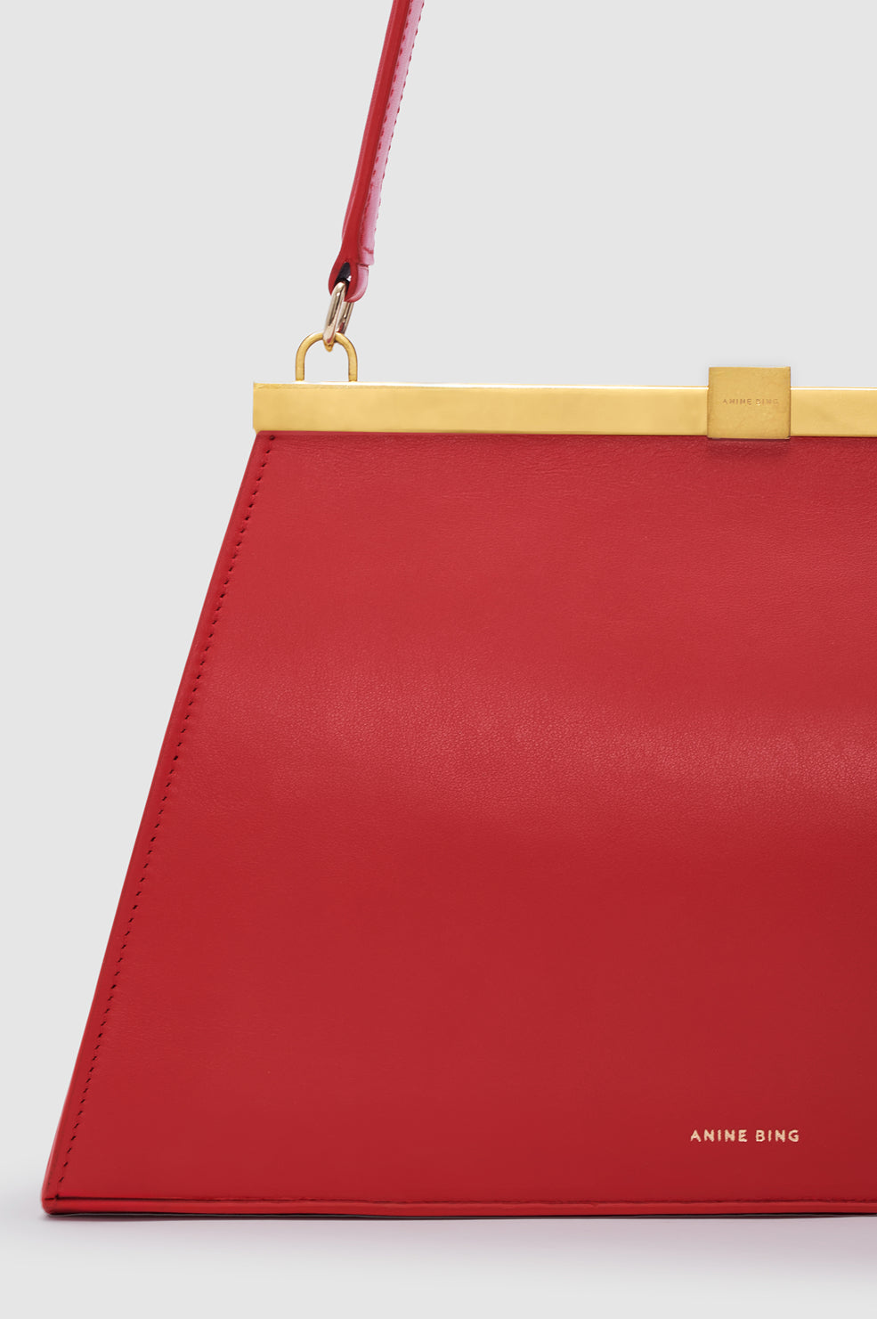 ANINE BING Anine Bag Smooth Leather - Tango Red - detail view