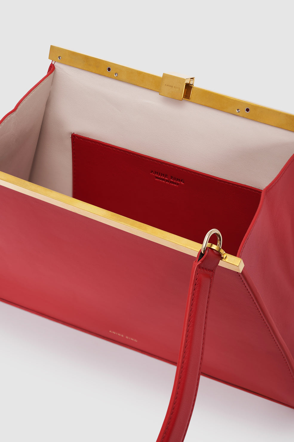 ANINE BING Anine Bag Smooth Leather - Tango Red - top view
