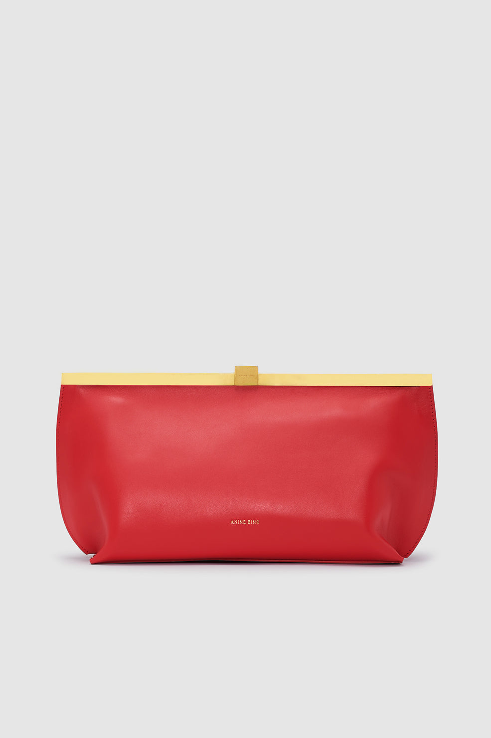 ANINE BING Anine Clutch - Tango Red - front view