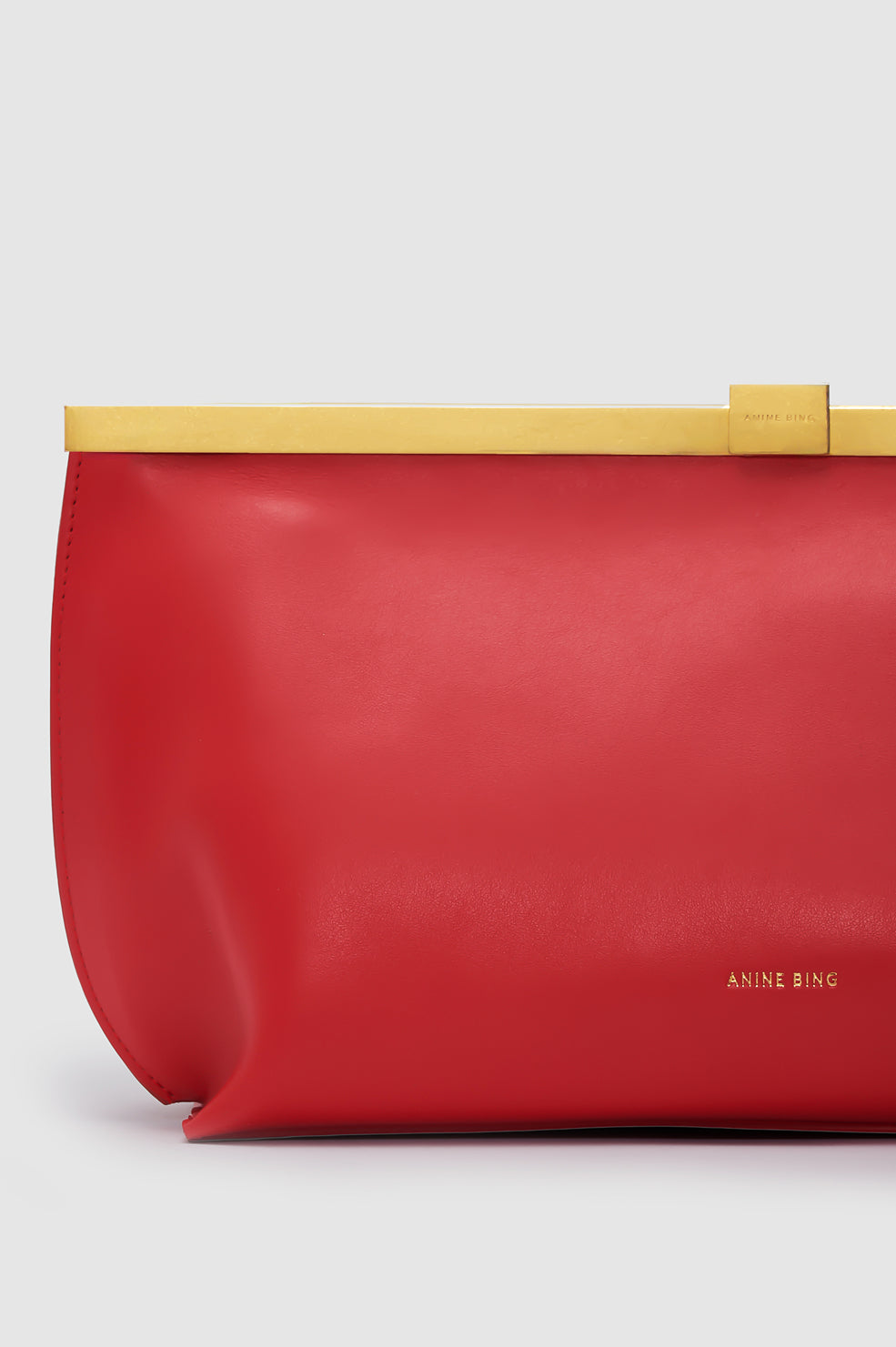 ANINE BING Anine Clutch - Tango Red - detail view