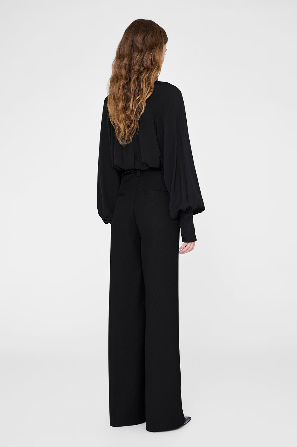 ANINE BING Anne Top - Black - on model back