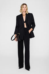 ANINE BING Aretha Blazer - Black - on model front view