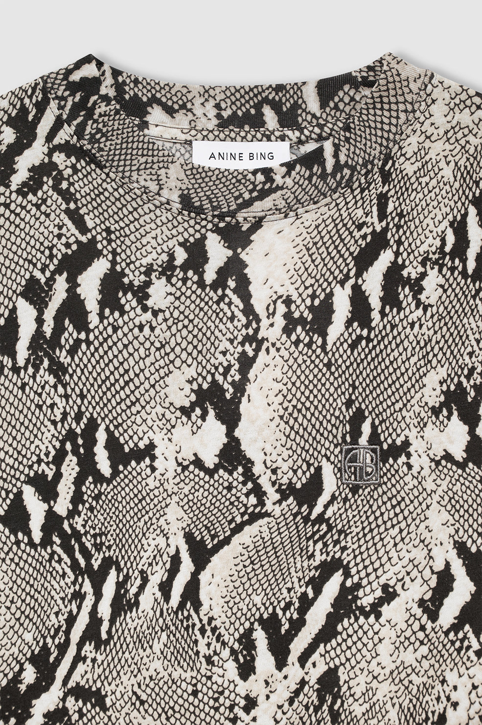 ANINE BING Avi Tee - Washed Python - detail view