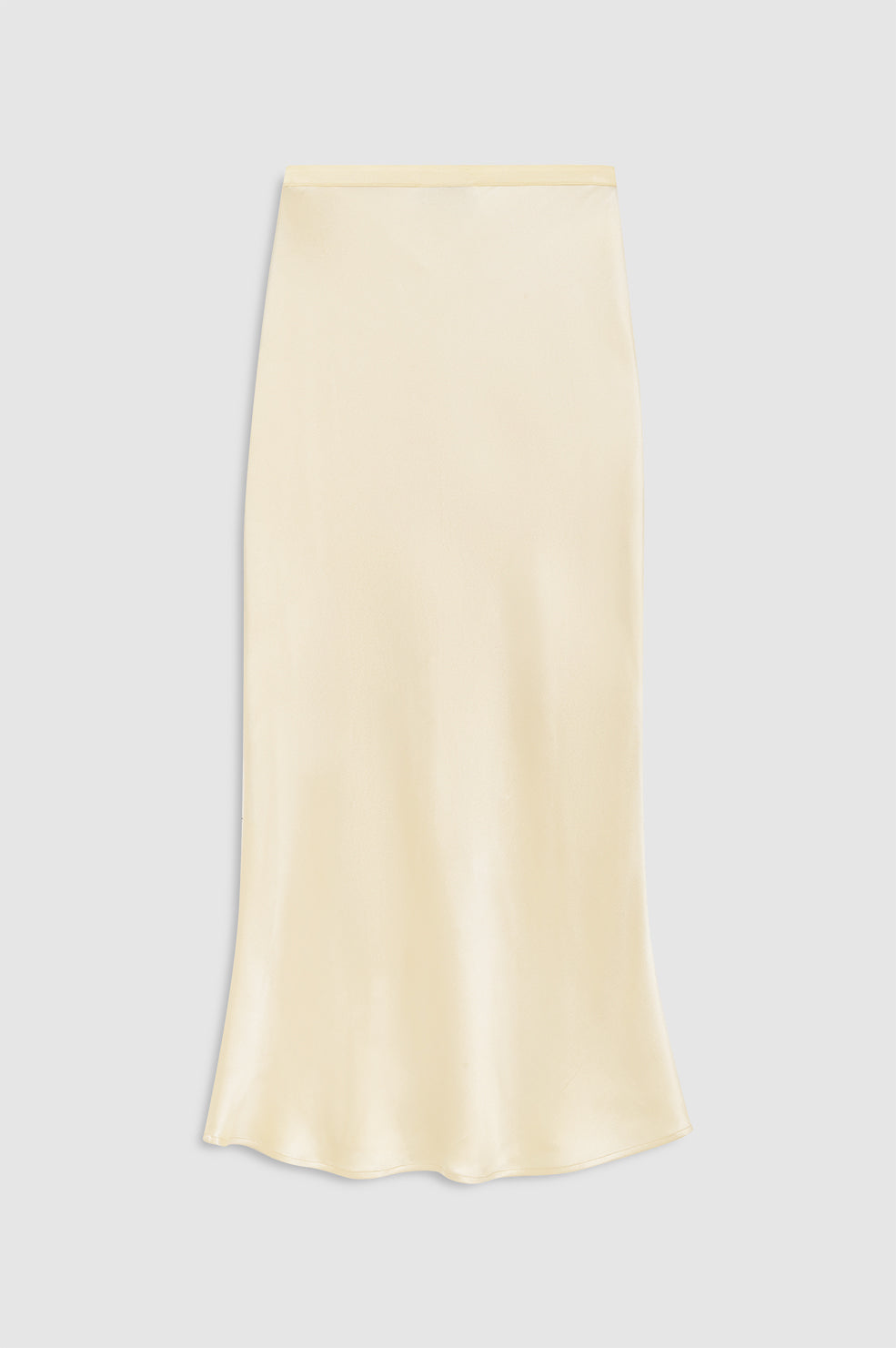 ANINE BING Bar Silk Skirt - Butter Yellow - front view