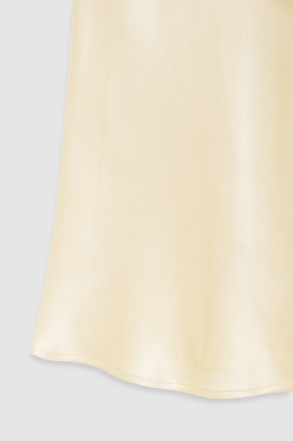 ANINE BING Bar Silk Skirt - Butter Yellow - detail view