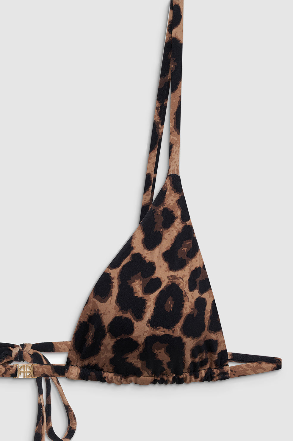 ANINE BING Bellamy Bikini Top - Black And Brown Leopard thumbnail