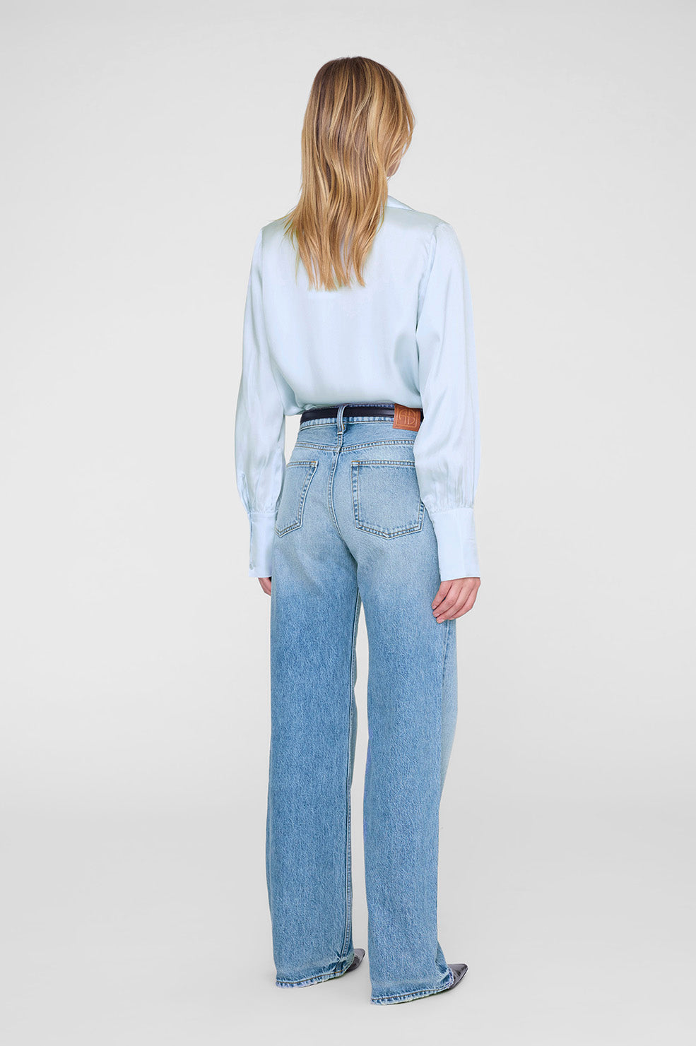 ANINE BING Bethany Shirt - Pale Blue thumbnail