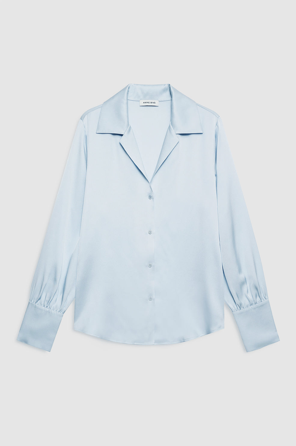 featured-img|ANINE BING Bethany Shirt - Pale Blue - front view
