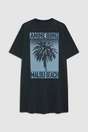 ANINE BING Beth Mini Dress Palm - Washed Black - back view