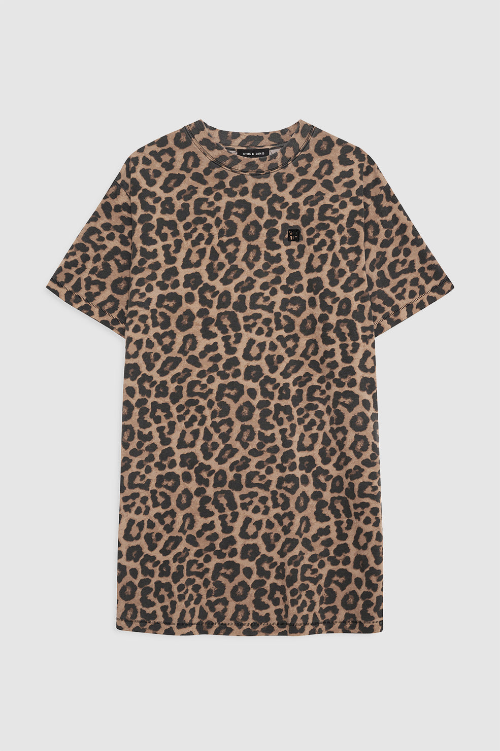 featured-img|Anine Bing Beth Mini Dress - Black And Brown Leopard - Front View