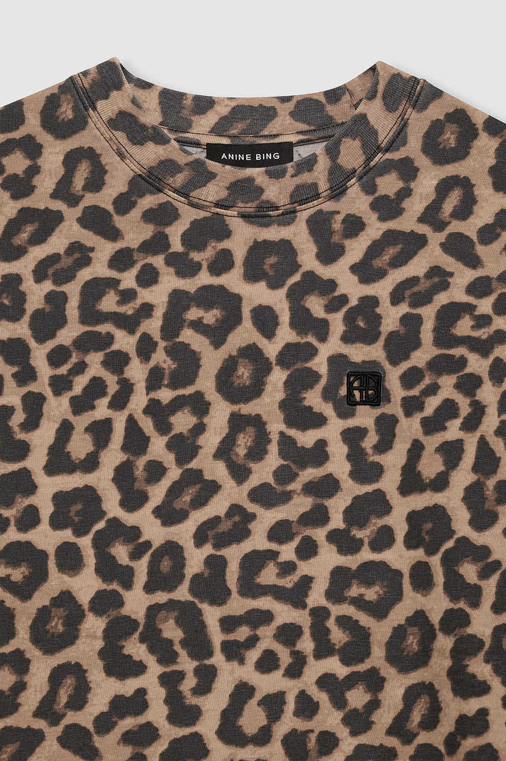 anine bing beth mini dress Anine Bing Beth Mini Dress in Black/Brown Leopard