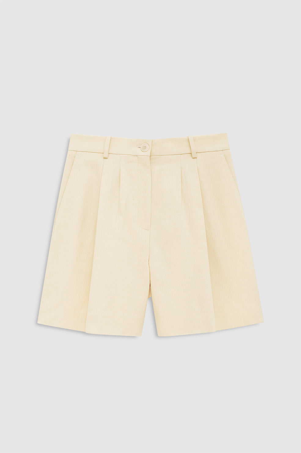 ANINE BING Brice Short - Butter Yellow - front view