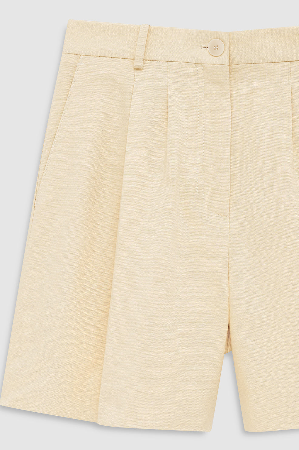 ANINE BING Brice Short - Butter Yellow - detail view