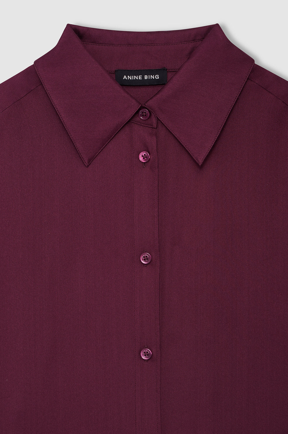 ANINE BING Bridget Shirt - Fig - detail view