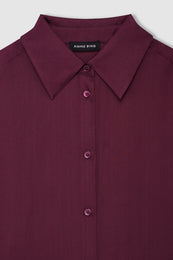 ANINE BING Bridget Shirt - Fig - detail view