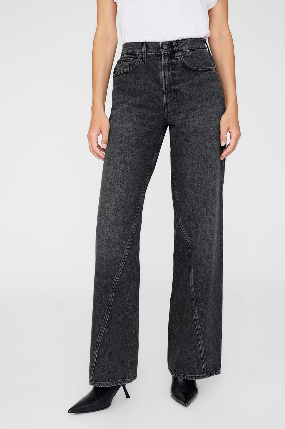 ANINE BING Brie Jean - Arctic Night - On Model Front Second Image