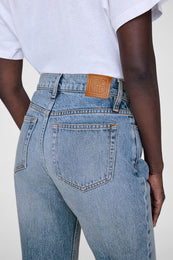 ANINE BING Bruno Jean - Destructed Antique Blue - On Model Back Detail