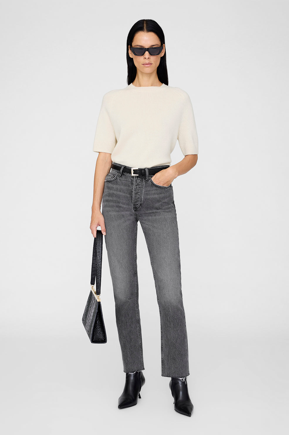 ANINE BING Bruno Jean - Ash Grey