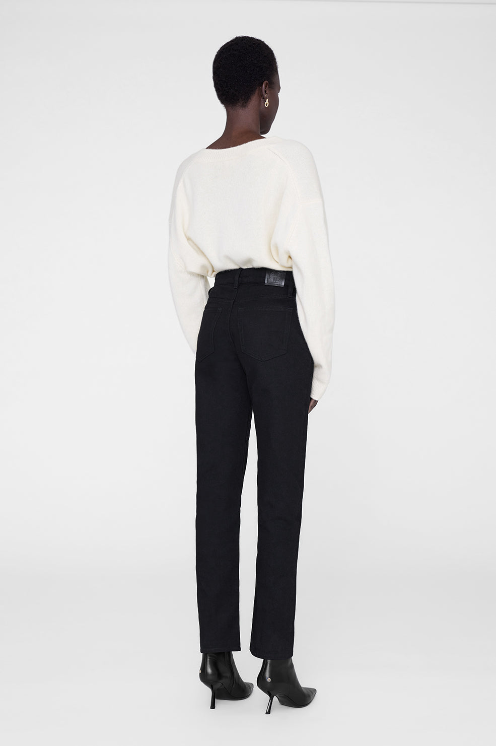 ANINE BING Bruno Jean - Black - On Model Back