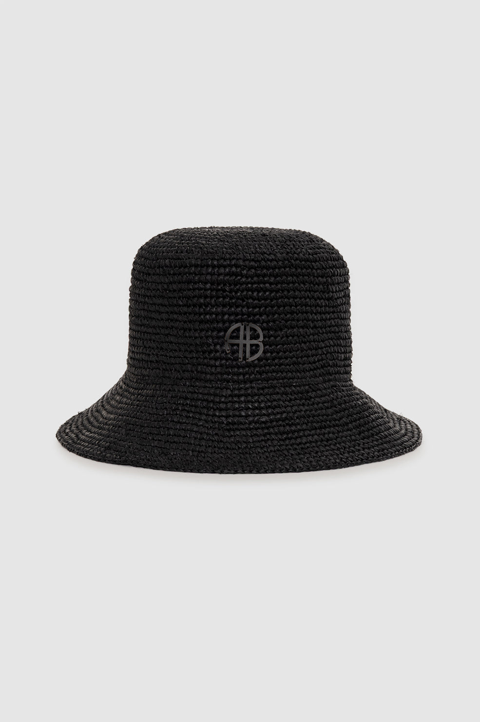 ANINE BING Cabana Bucket Hat - Black - front view