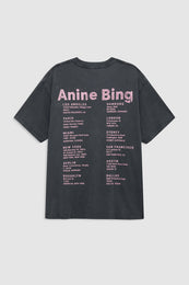 ANINE BING Cade Tee Smiley - Washed Grey - back view