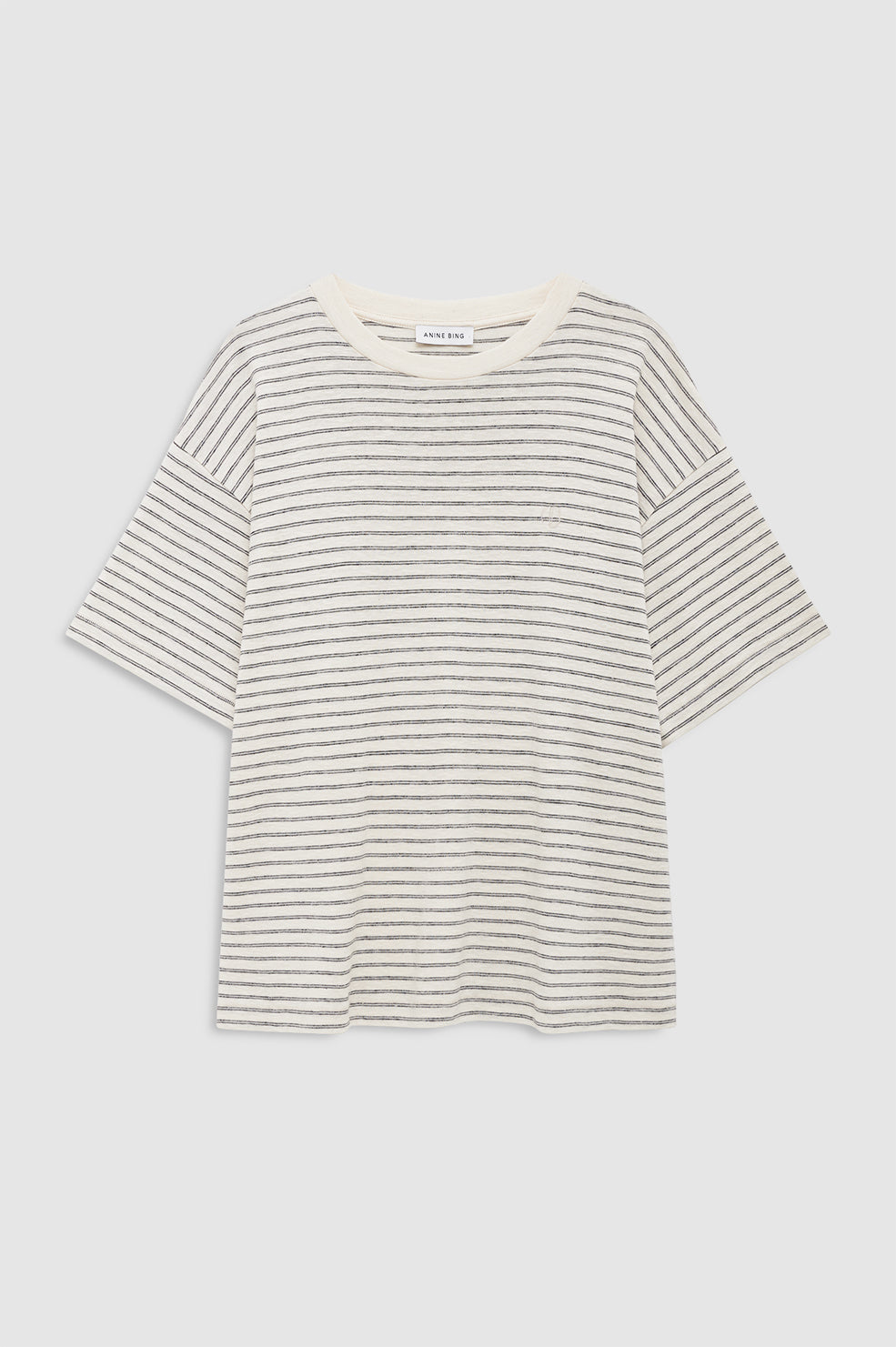 ANINE BING Cade Tee - Black Stripe - front view