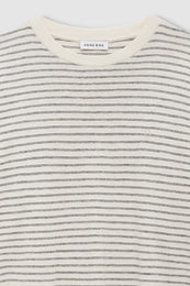 ANINE BING Cade Tee - Black Stripe - detail view