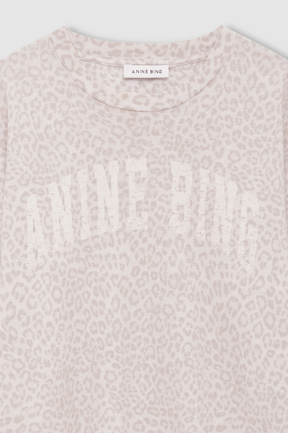 ANINE BING Cade Tee Anine Bing - Washed White Leopard - detail view