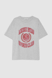 ANINE BING Cade Tee Collegiate - Grey - front view