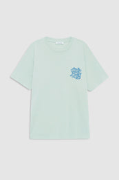 ANINE BING Cade Tee Wave - Washed Seafoam - front view