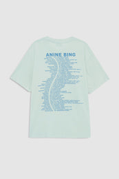 ANINE BING Cade Tee Wave - Washed Seafoam - back view