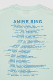 ANINE BING Cade Tee Wave - Washed Seafoam - detail view