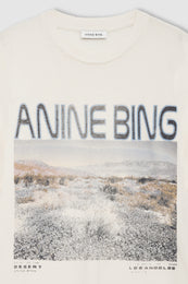 ANINE BING Cade Tee Wildflowers - Off White - detail view