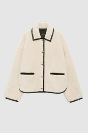 featured-img|ANINE BING Camden Jacket - Cream - Front View