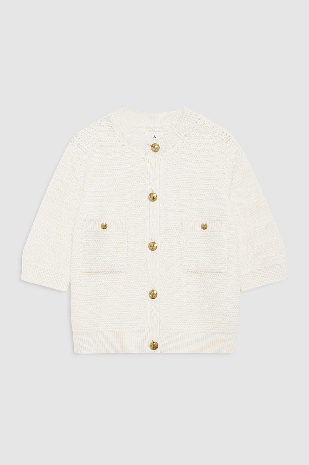 ANINE BING Christa Cardigan - Ivory - front view