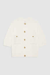 ANINE BING Christa Cardigan - Ivory - front view