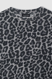 ANINE BING Cohen Tee - Grey Leopard - Detail View