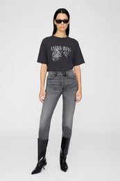 ANINE BING Cohen Tee - Washed Black - On Model Front